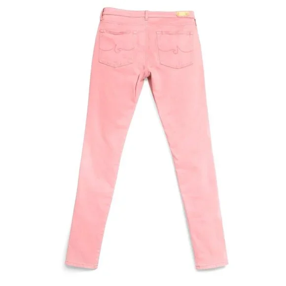 Adriano Goldschmied 30R Blush Pink Abbey Ankle Midrise Skinny Jeans Chic Style - Picture 4 of 11